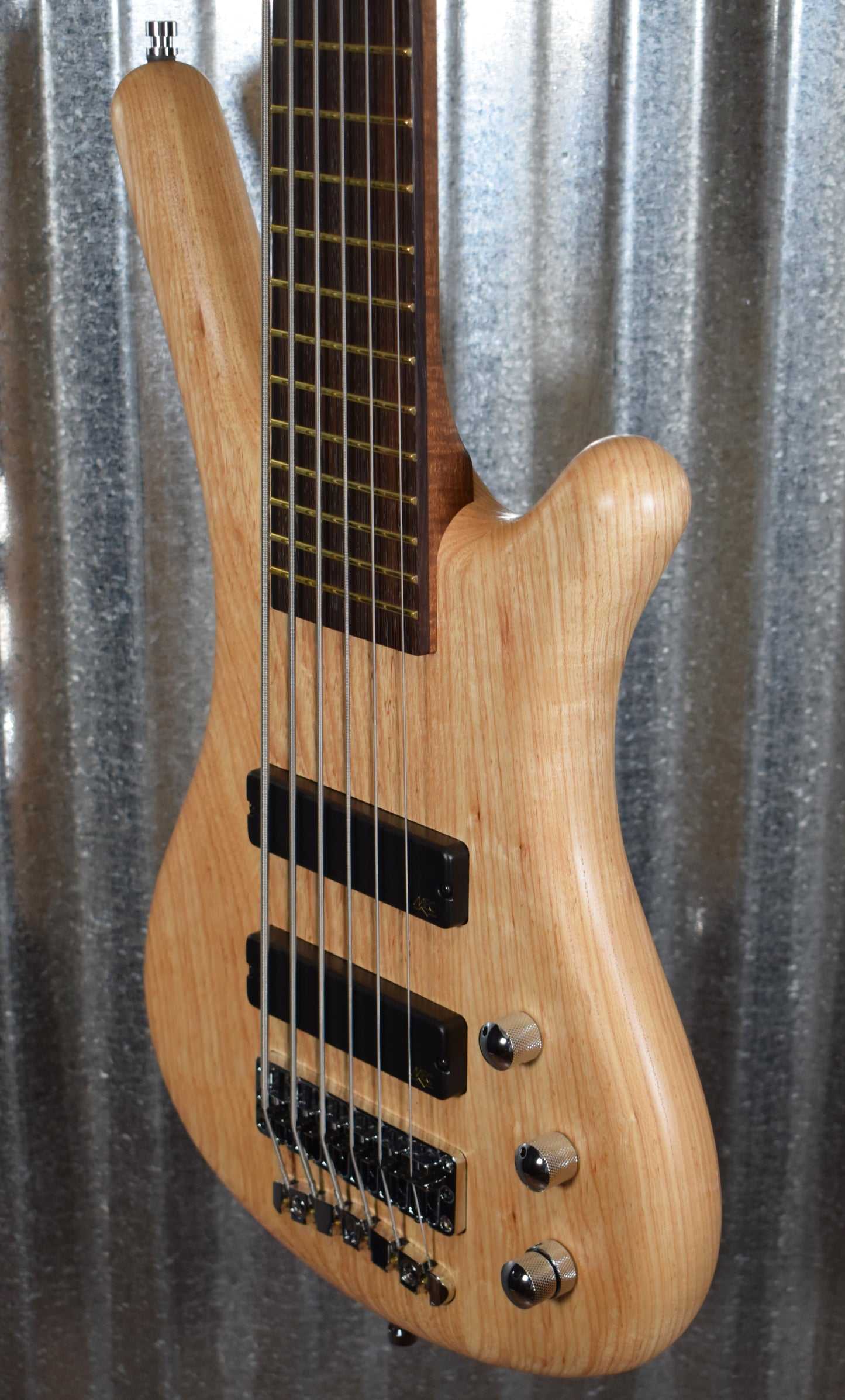 Warwick German Pro Series Corvette 6 String Active Bass Natural Ash & Bag #0121