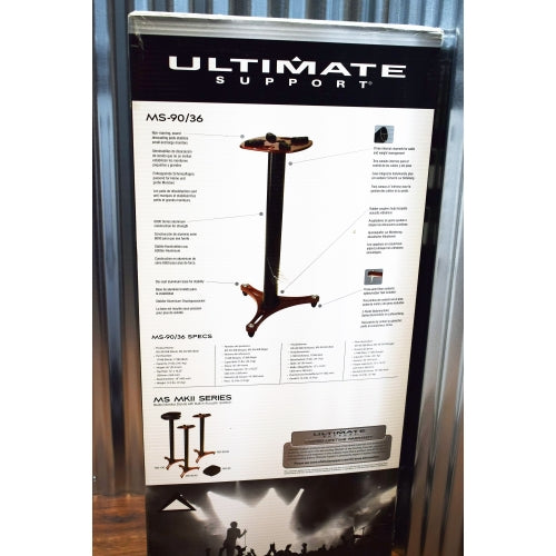 Ultimate Support MS-90-36R MKII 36" Isolation Studio Monitor Speaker Stand Pair Red