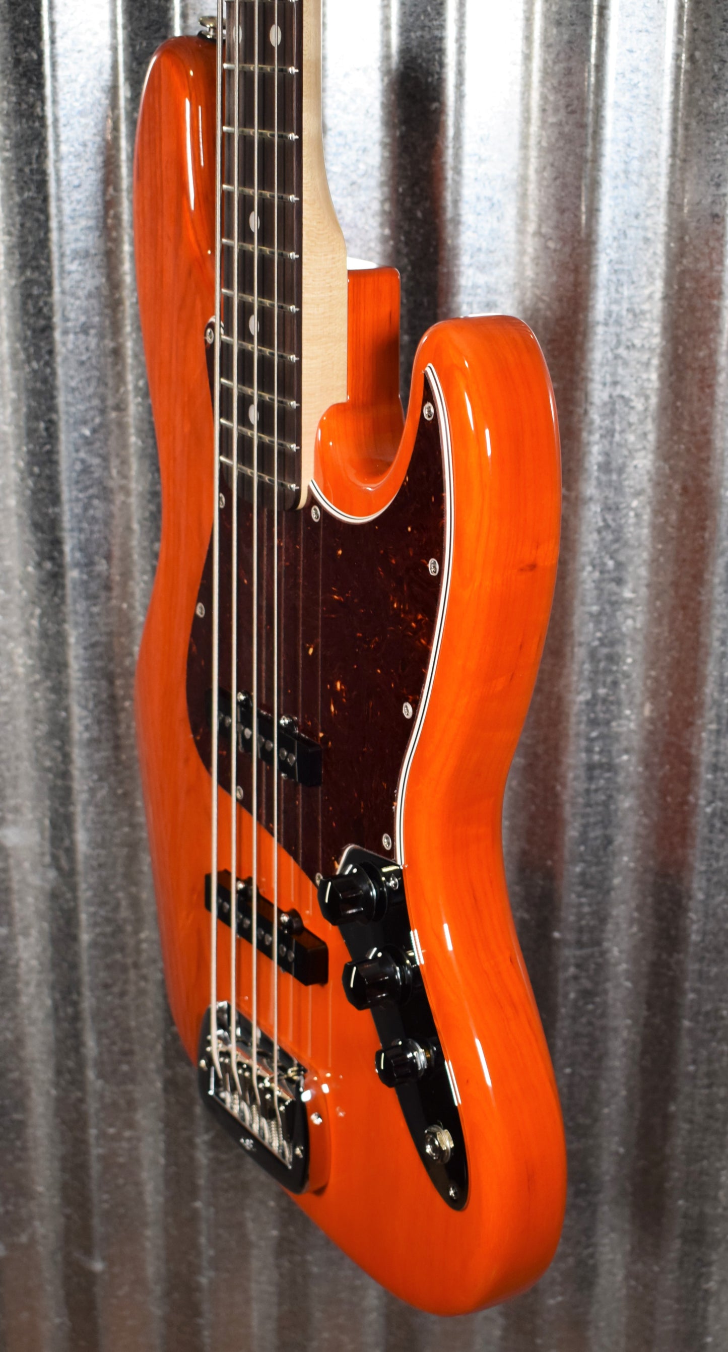 G&L USA JB 4 String Jazz Bass Clear Orange & Case JB #1189