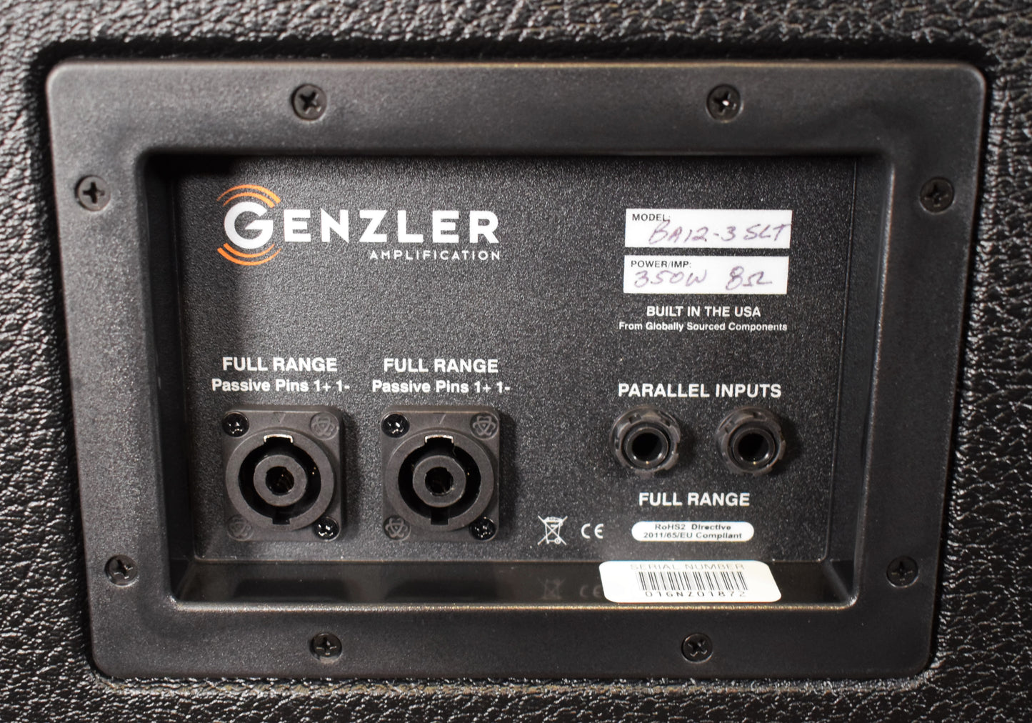 Genzler BA12-3 SLT SLANT  NEO 12” & 4X3”Array 350 Watt 8 ohm Bass Amplifier Amplifier Speaker Cabinet Demo