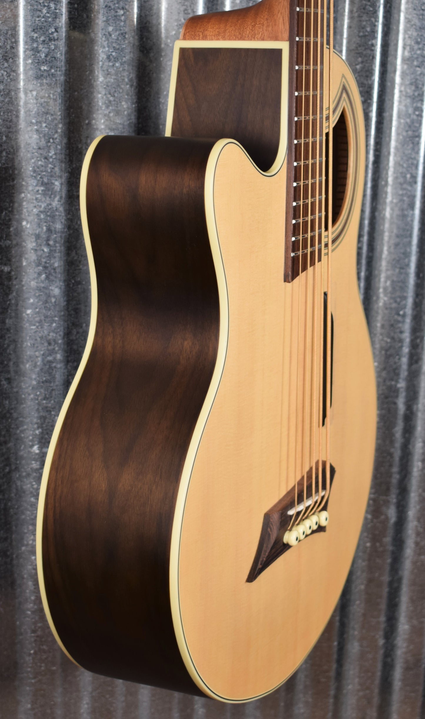 Warwick Rockbass Alien Deluxe Acoustic Electric 5 String Bass Left Hand Natural & Bag #4920