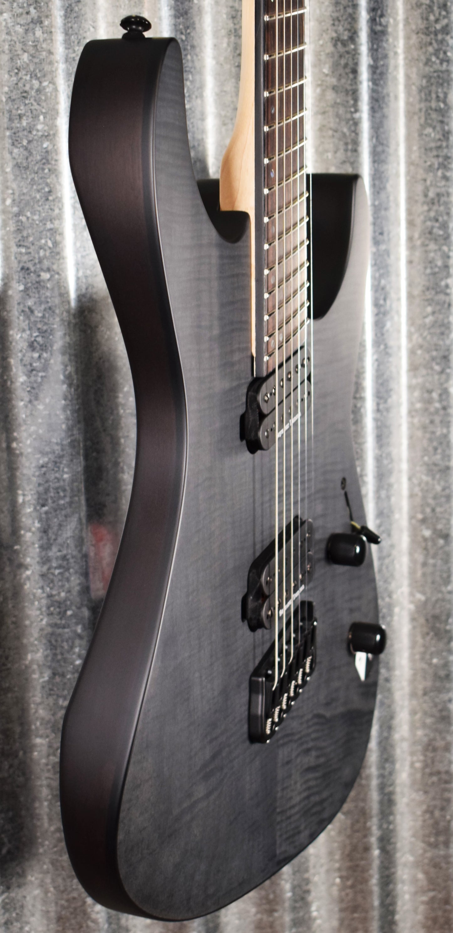 ESP LTD M-1000 Multi Scale See Thru Black Satin Seymour Duncan Guitar M1000MSFMSTBLKS #0906 Demo