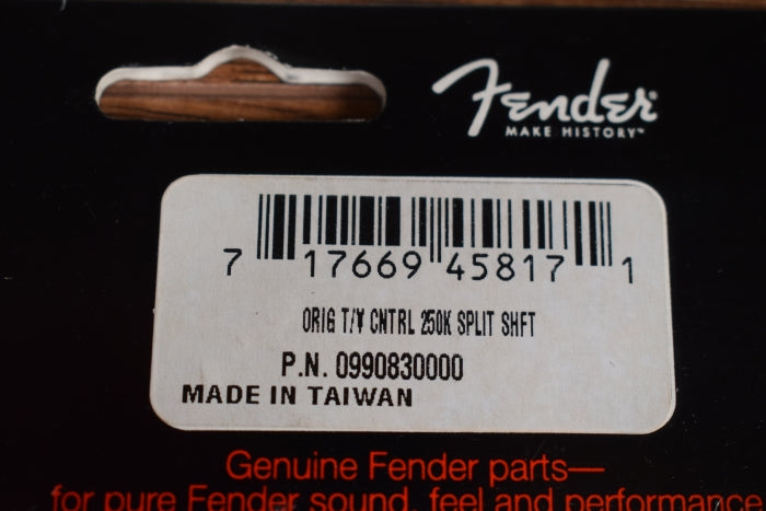 Fender CTS Tone & Volume Control 250K Split Shaft Potentiometer & Capacitor Kit 0990830000
