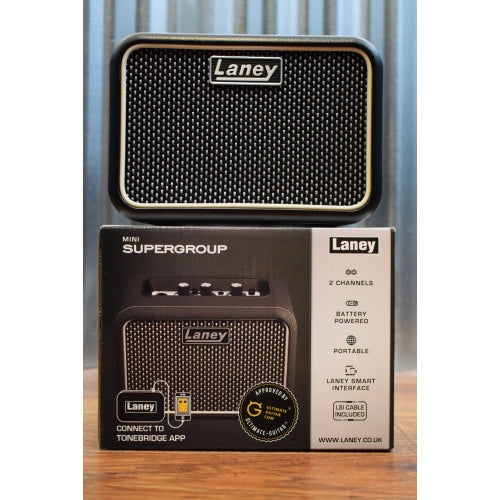 Laney Mini SuperGroup Battery Powered Portable Guitar Combo Amplifier MINI-SUPERG Demo