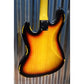 Vintage Guitars Icon V74MRJP Relic Sunburst 4 String Fretless Jazz Bass & Case
