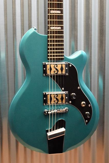 Supro Island Series 2020TM Westbury Turquoise Metallic Guitar & Case #340