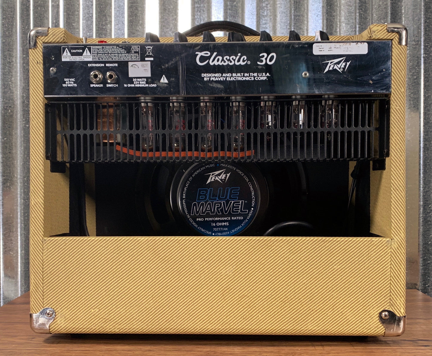 Peavey Classic 30 Tweed All Tube 30 Watt 1 x 12" Guitar Combo Amplifier USA Used