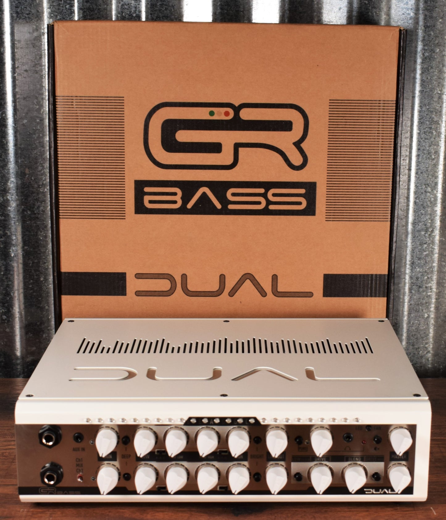 GR Bass Dual 800 Compact Two Channel 800 Watt Bass Amplifier Head with Tuner & Overdrive White