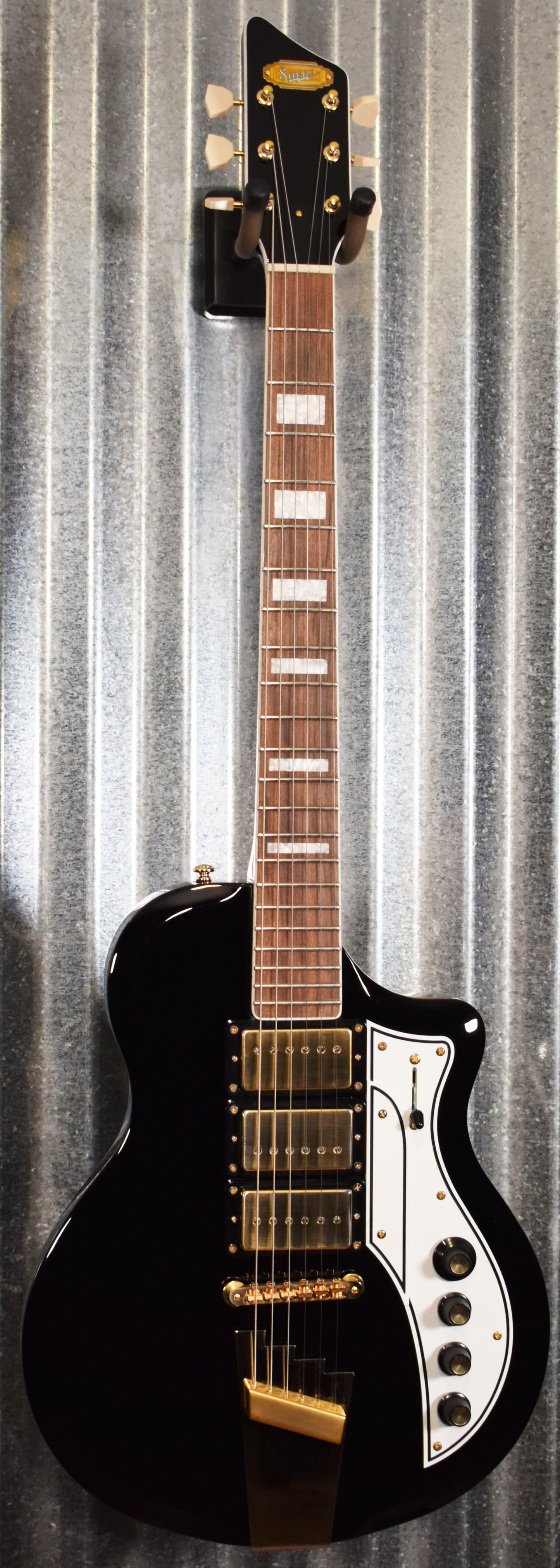 Supro 1275JB Tri Tone Jet Black Guitar #0274 Used