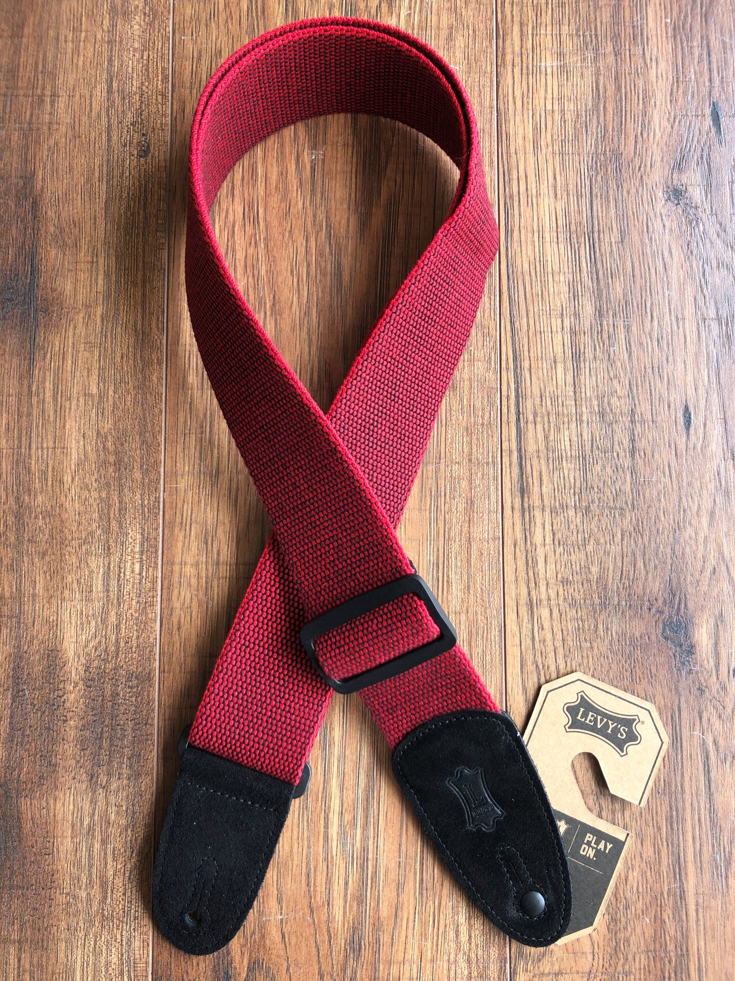 Levy's MT8-RED 2" Adjustable Tweed Guitar & Bass Strap Red
