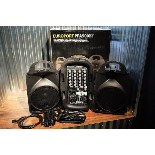 Behringer PPA500BT 500 Watt 6 Channel 2 Speaker Bluetooth Portable PA System