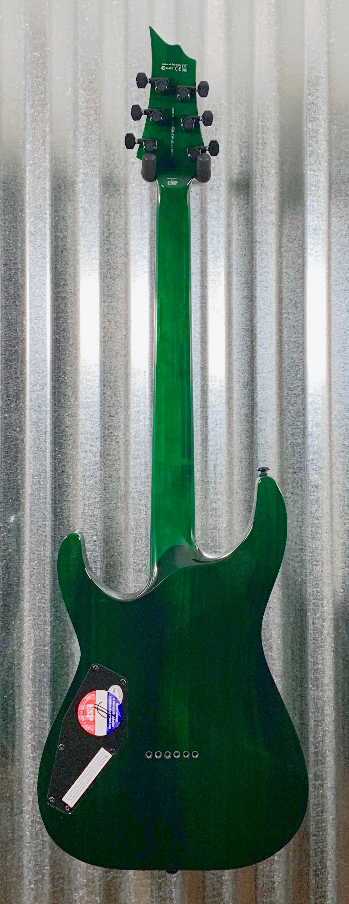 ESP LTD H-1001 Quilt See Thru Green Duncan Guitar & Bag LH1001QMSTG #1657 Demo