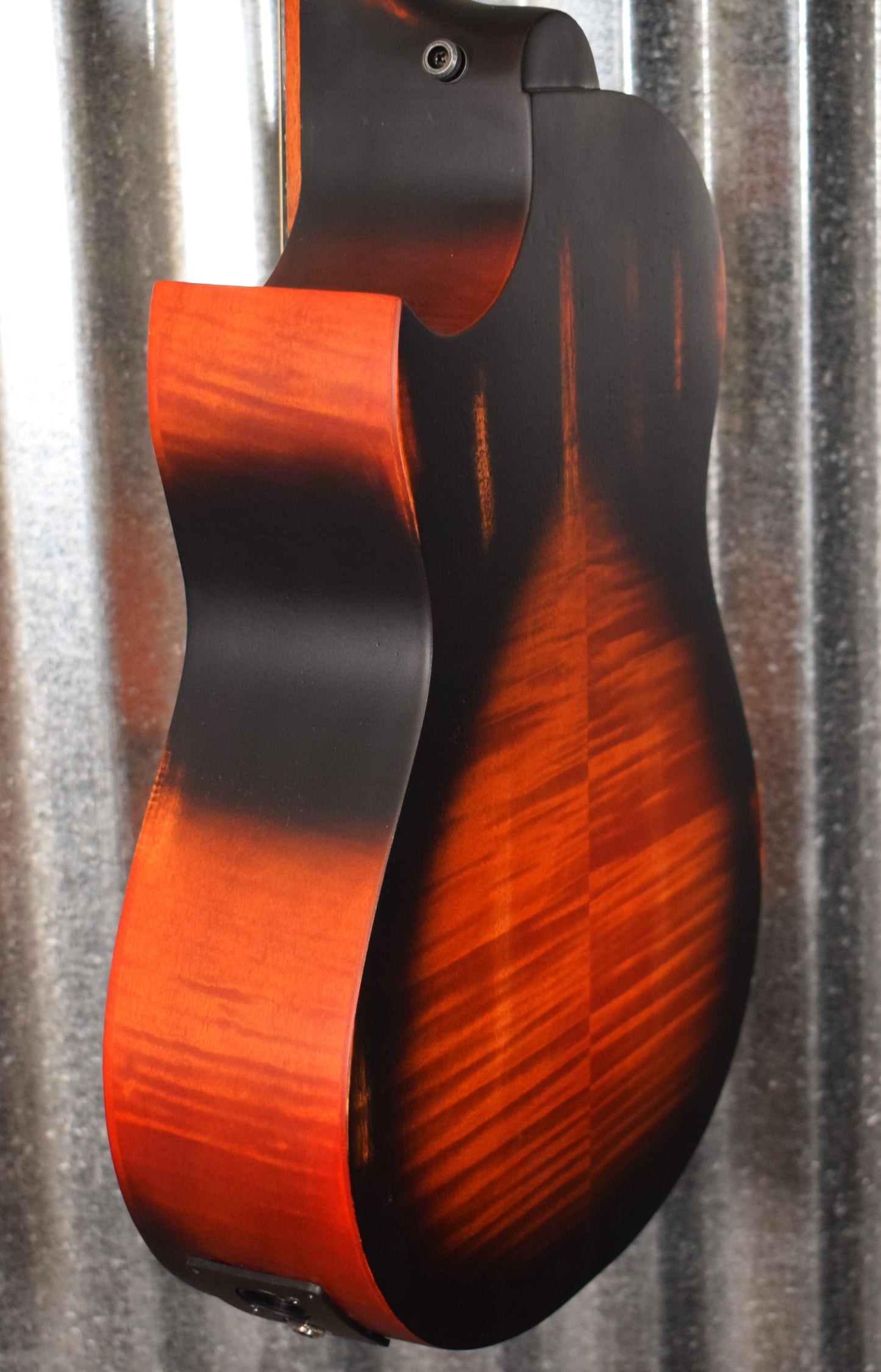 Ortega KT-Walker-V2 Ken Taylor Sunburst Acoustic Electric Short Scale Travel Bass & Bag #8059