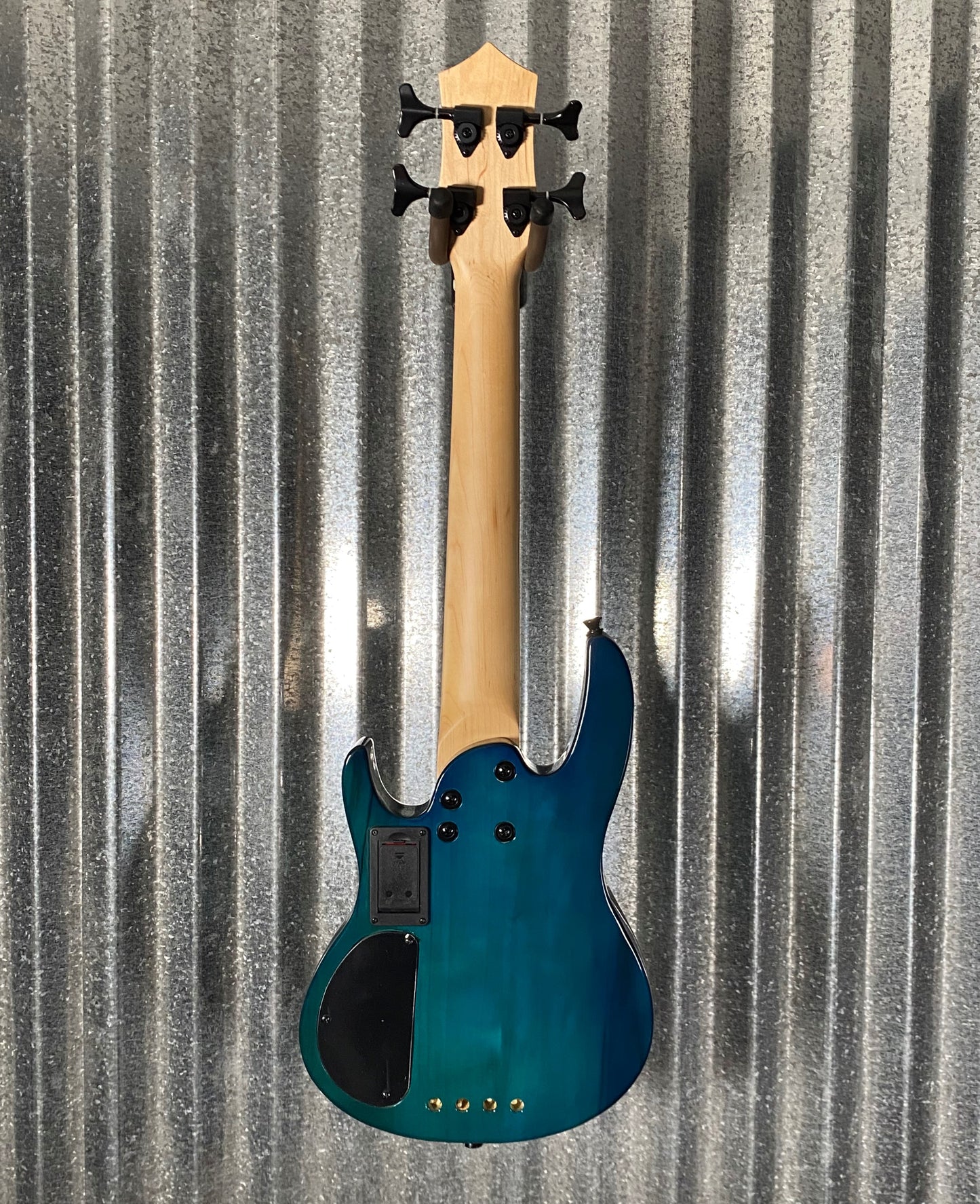 Smiger EUB-02B Burl Top Aquaburst Electric Ukulele Bass #0001