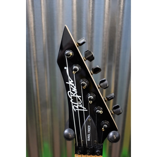 BC Rich Gunslinger Retro Neon Green Single Humbucker Floyd Rose Guitar Used