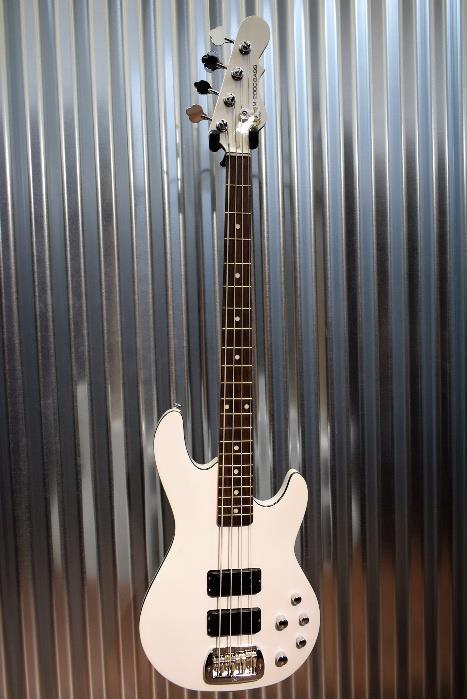 G&L Tribute M-2000 GTB 4 String Carved Top Gloss White Bass & Case M2000 #7566
