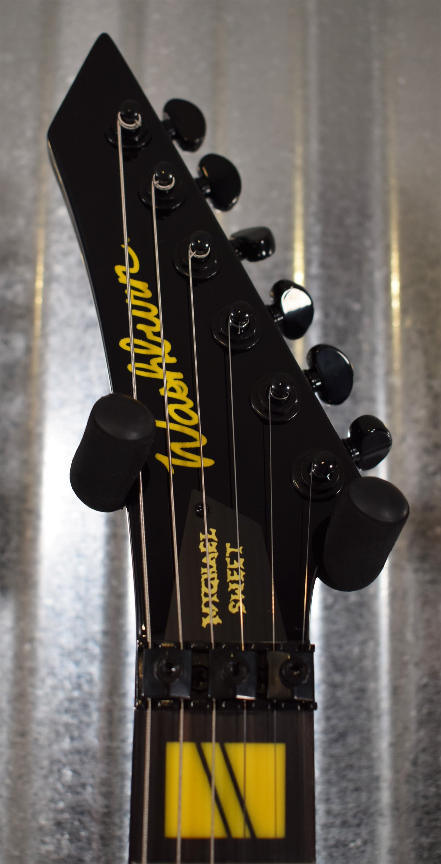 Washburn Parallax V260FR Michael Sweet V Black Yellow Stryper Guitar & Bag #0489