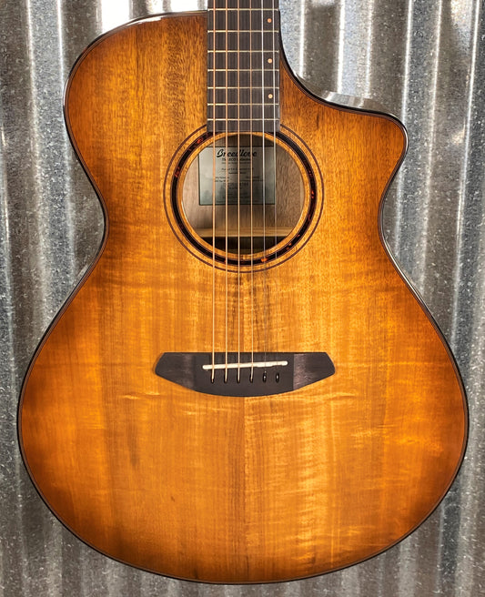 Breedlove Pursuit Exotic S Concert Amber CE Myrtlewood Acoustic Electric Guitar PSCN49CEMYMY #4744