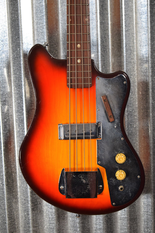 Kingston 60's Vintage 3 Tone Sunburst 4 String Bass & Case Used