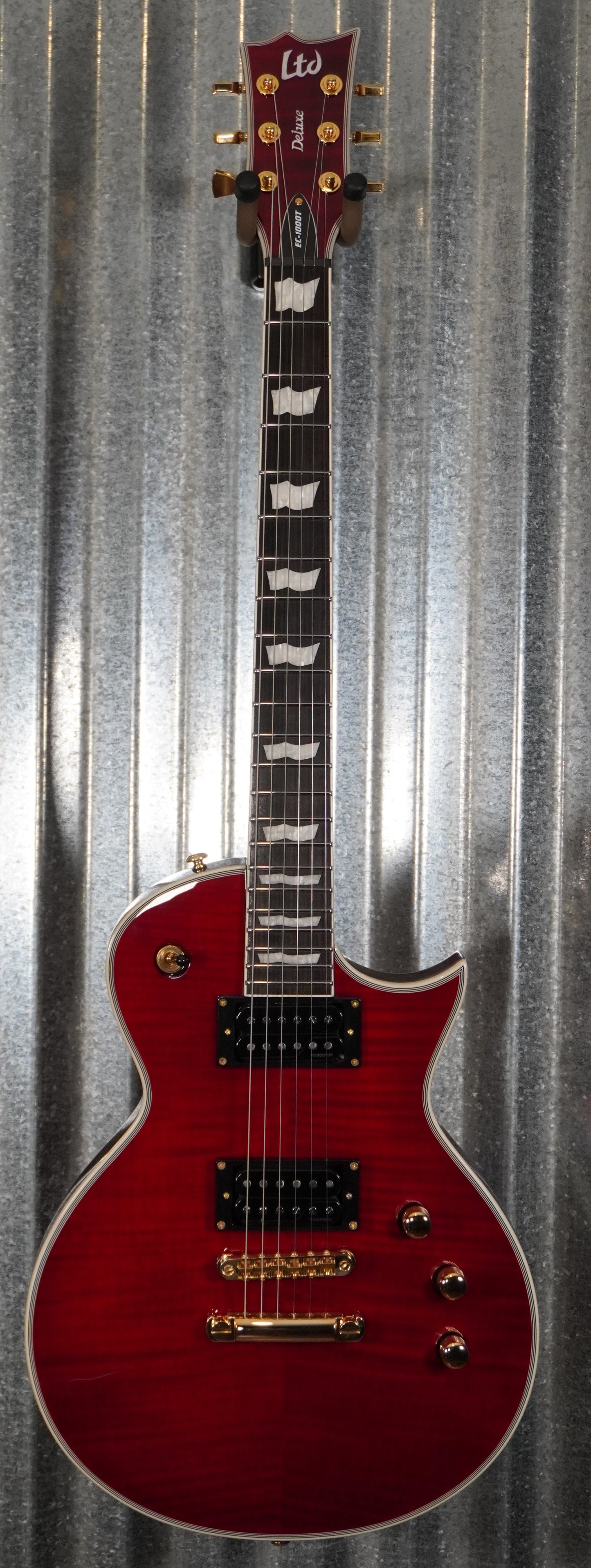 ESP LTD EC-1000T CTM See Thru Black Cherry Guitar & Case LEC1000TCTMFMSTBC #0740