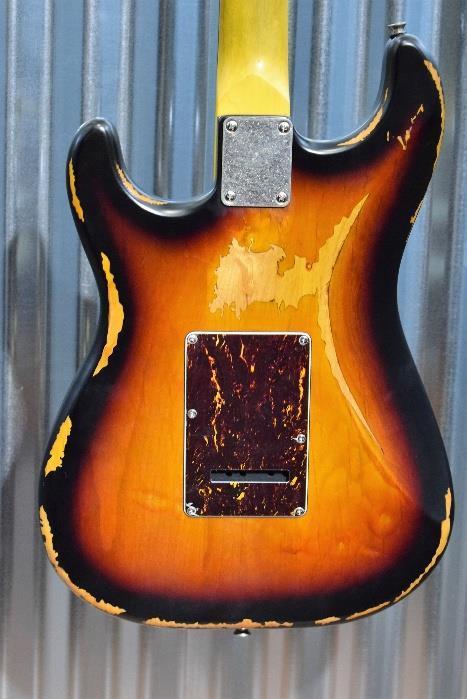 Vintage Icon V6HMRSB HSS Relic Sunburst Distressed Wilkinson Guitar & Case #230