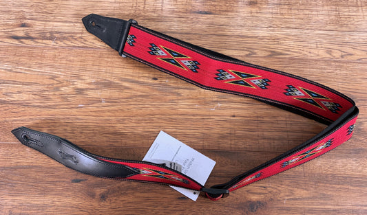 Levy's MSSN80-Red 2" Polypropylene Jacquard Weave Guitar Strap