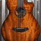 Breedlove Pursuit Exotic S Concerto Amber Acoustic Electric Fretless Bass CE Myrtlewood #4462