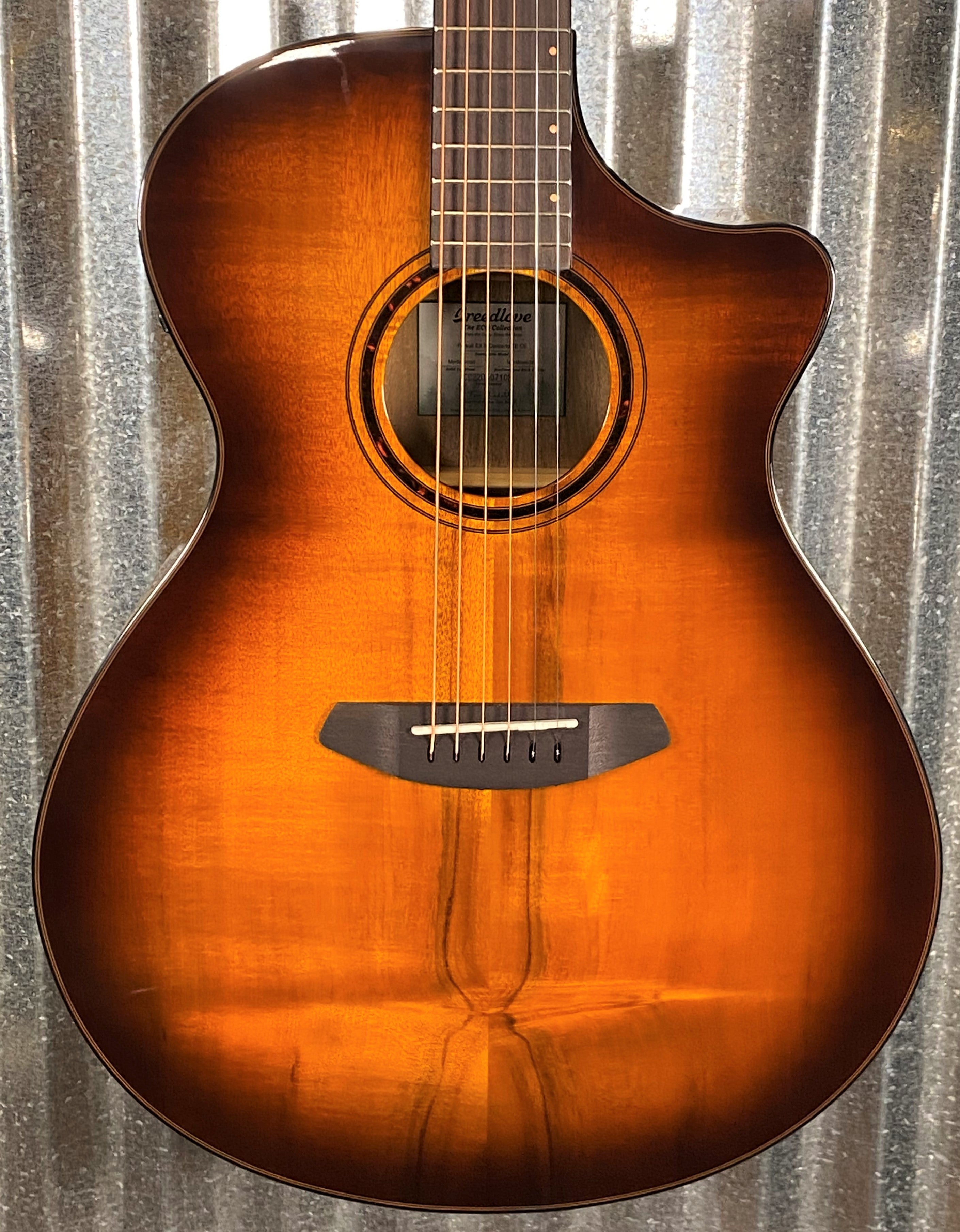 Breedlove Pursuit Exotic S Concerto Tiger's Eye CE Myrtlewood Acoustic  Electric Guitar PSCO42CEMYMY #7108