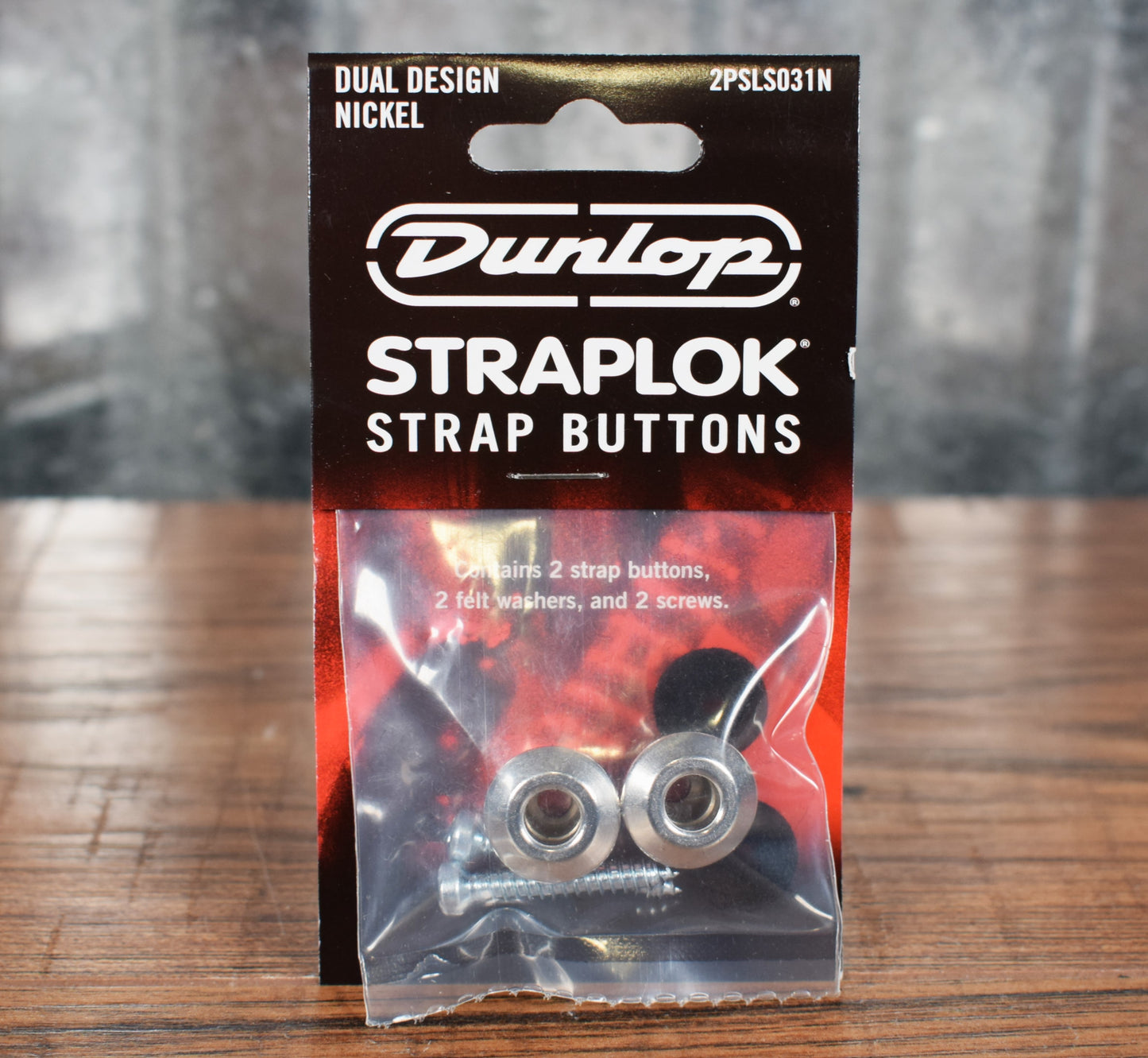 Dunlop 2PSLS031N Straplok Dual Design Guitar & Bass Strap Button Pair Nickel