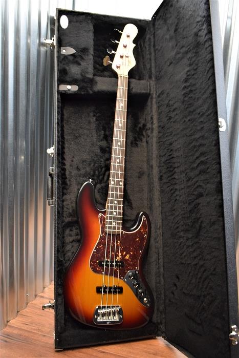 G&L Guitars USA JB 3 Tone Sunburst 4 String Jazz Bass & Case Factory Demo #6413
