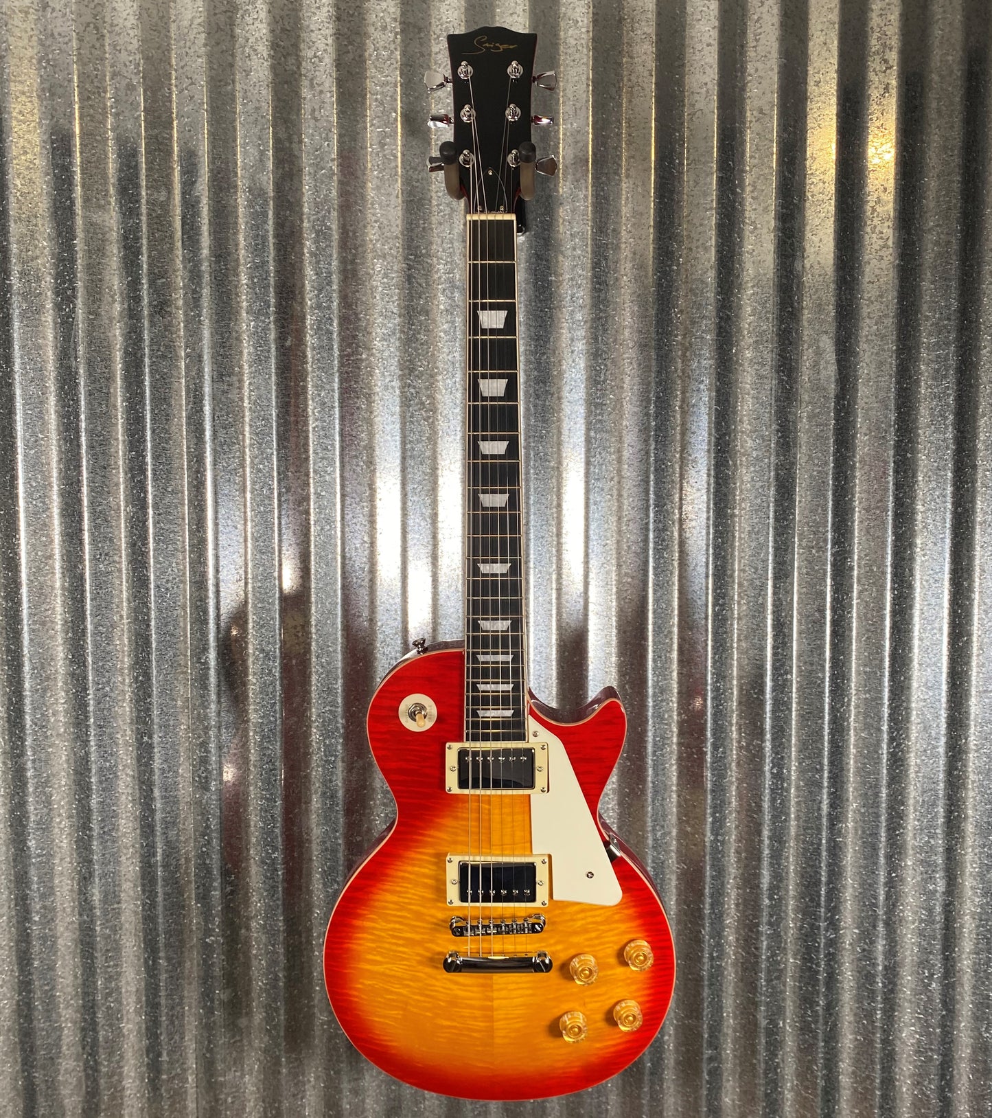 Smiger L-G9-P1 LP Electric Guitar Cherry Sunburst #0001