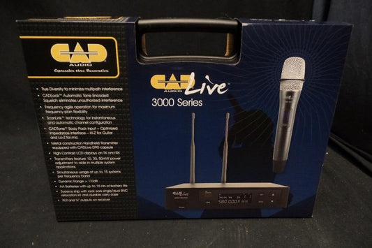 CAD Audio WX3000 UHF Wireless Cardioid Dynamic Handheld Microphone System D90