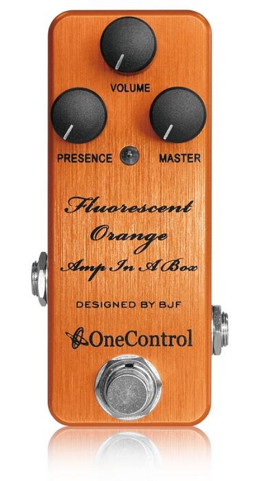 One Control BJF Fluorescent Orange Amp in a Box Distrotion Guitar Effect Pedal