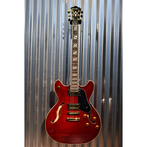 Washburn HB-35 Semi Hollow Guitar Wine Red & Hardshell Case HB35WRK #1 –  Specialty Traders