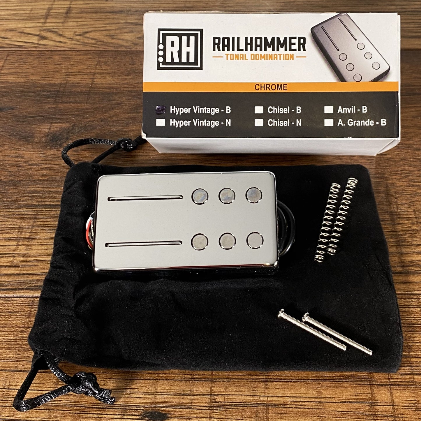 Railhammer Hyper Vintage Chrome Bridge Humbucker Guitar Pickup