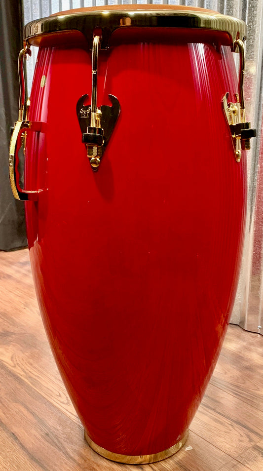 LP Latin Percussion Matador 11" Wood Quinto Blaze Red Gold Tone M750S-RW Demo