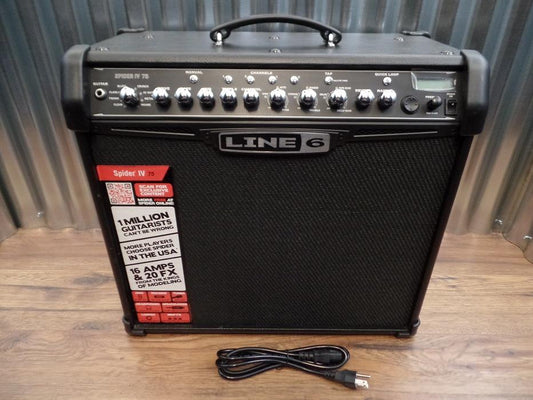 Line 6 Spider IV 75 1x12 75 Watt Combo Amplifier for Electric Guitar #1002 *