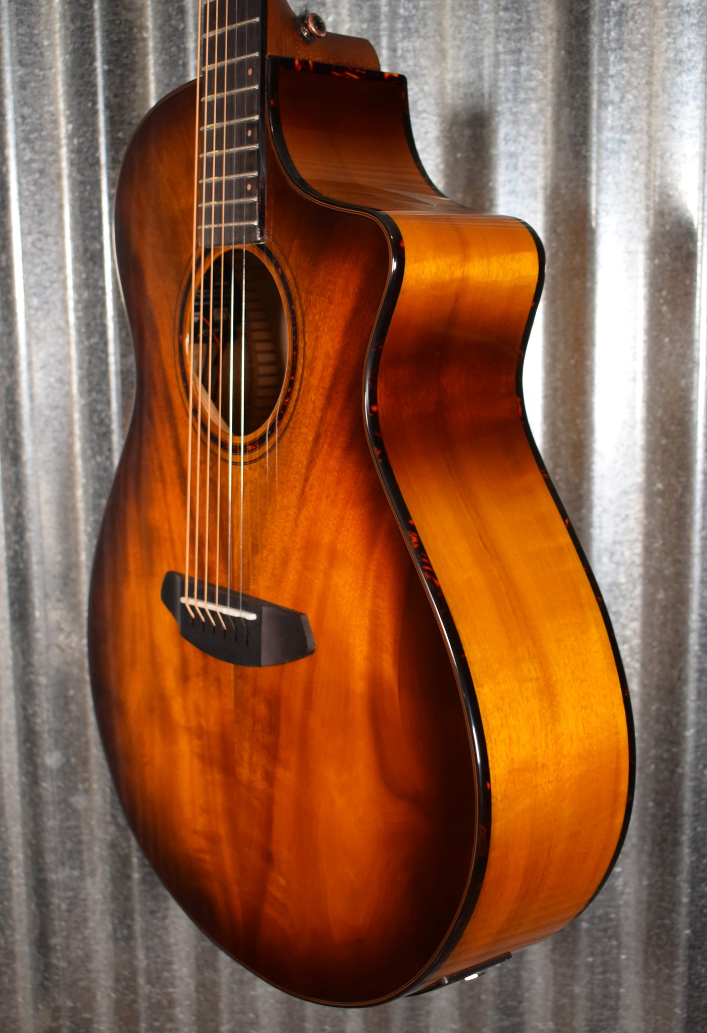 Breedlove Pursuit Exotic S Concert Tiger's Eye CE Myrtlewood Acoustic Electric Guitar #9308