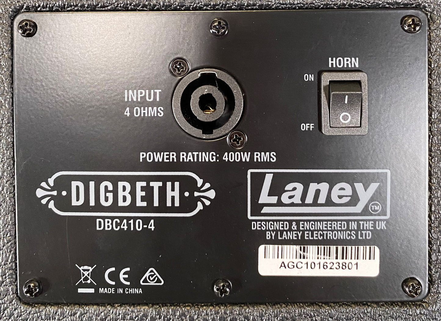 Laney Digbeth DBC-410-4 4x10" 400 Watt Compact Bass Amplifier Extension Speaker Cabinet 4 Ohm