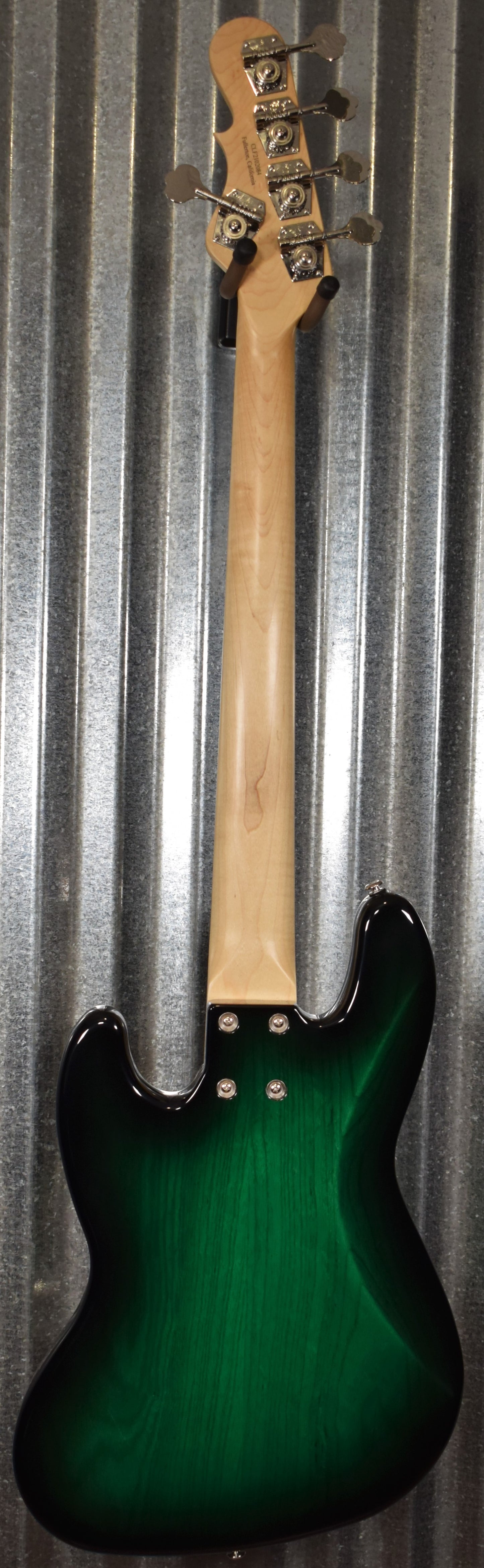 G&L USA JB-5 5 String Jazz Bass Greenburst & Case JB5 #2084