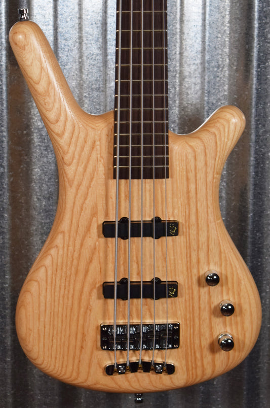 Warwick German Pro Series Corvette 5 String Active Bass Natural Ash & Bag #9020