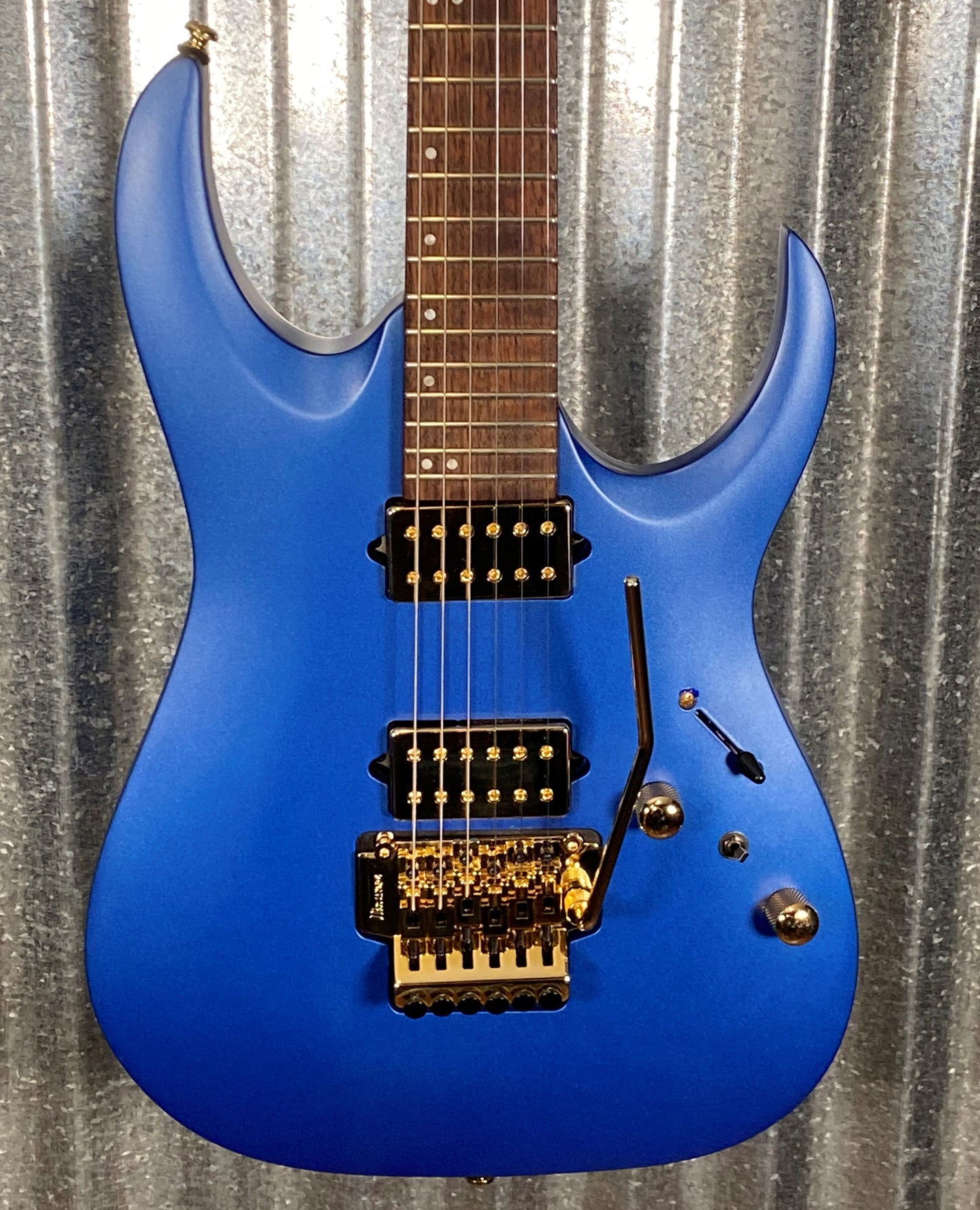 On a large scale Performance Earthenware Ibanez RGA Series RGA42HPT Laser Blue Matte Guitar & Case #5659 Used –  Specialty Traders
