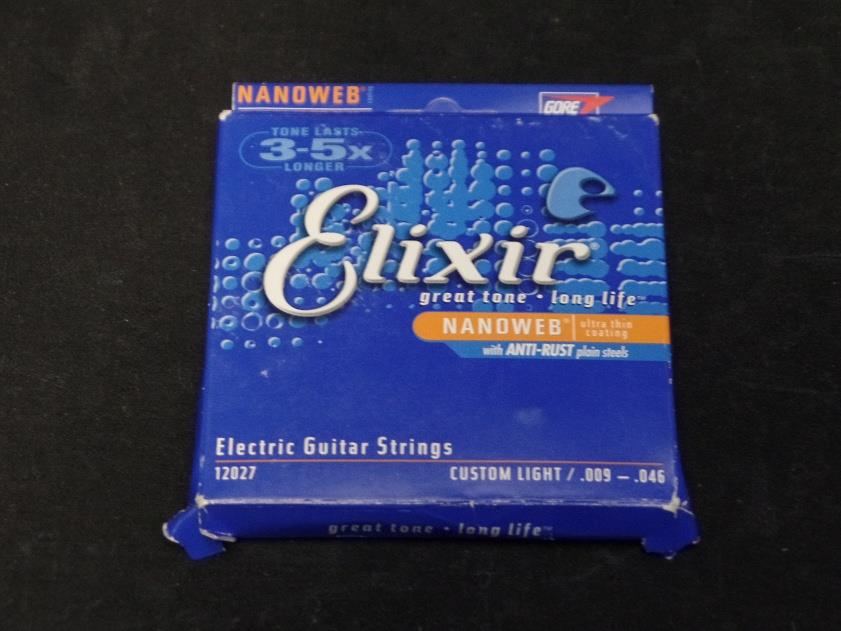 Elixir Electric Guitar Strings NANOWEB Custom Light .009-.046 12027*