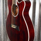 Takamine TSP158C See Thru Red Thinline Acoustic Electric Guitar & Case TSP158CSTR #0247 Used