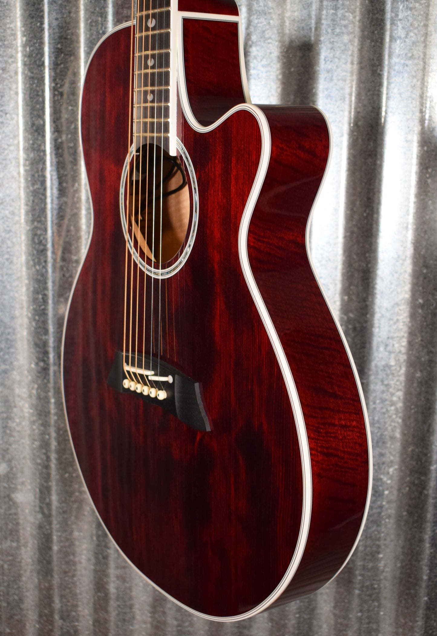 Takamine TSP158C See Thru Red Thinline Acoustic Electric Guitar & Case TSP158CSTR #0247 Used