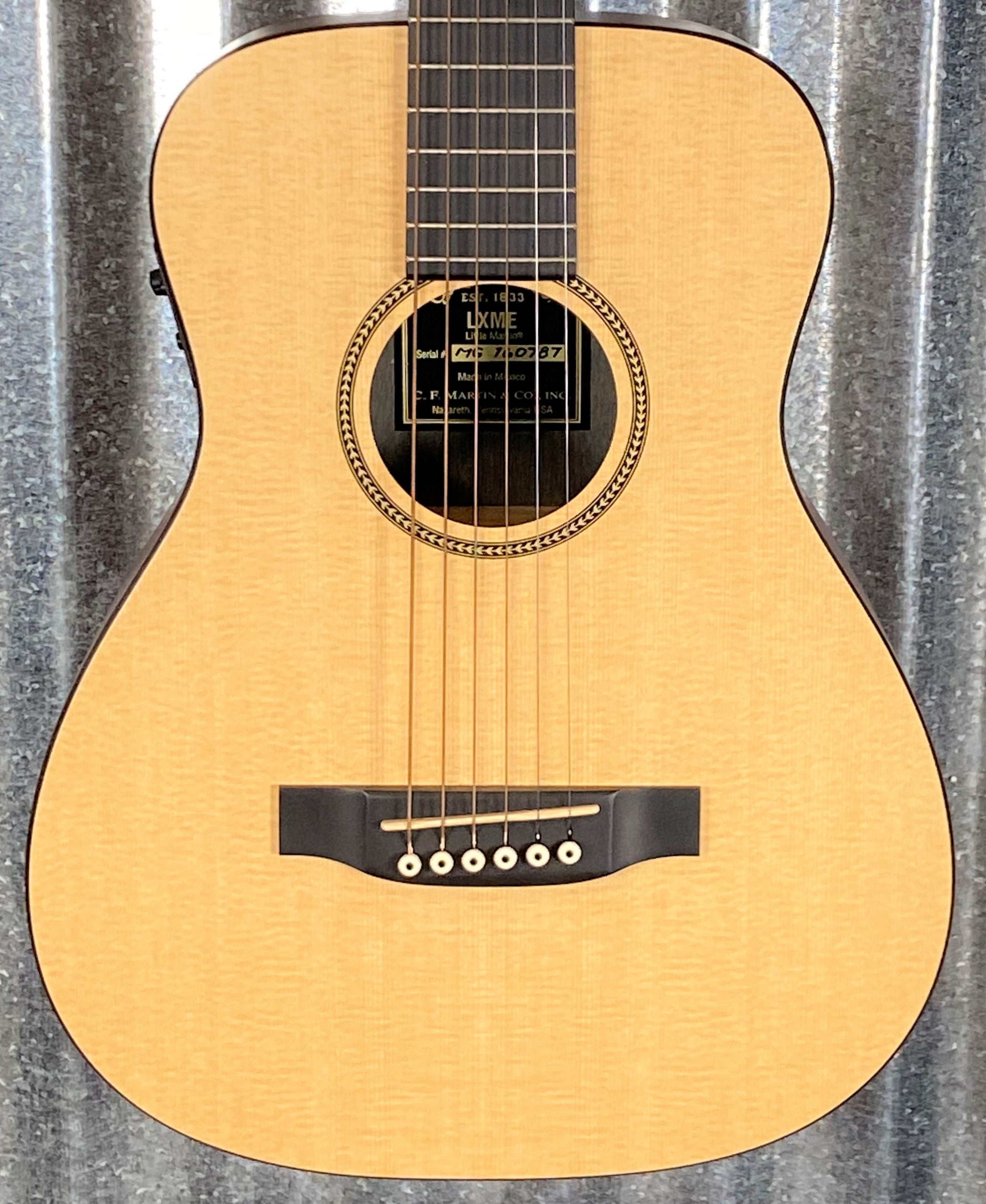 Martin LXME Little Martin Natural Acoustic Electric Travel Guitar & Ba