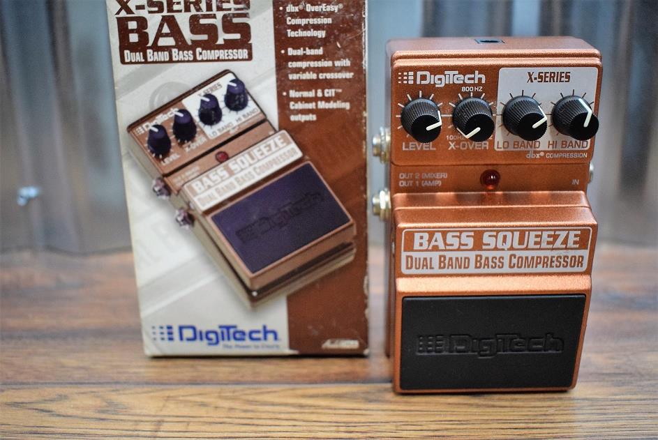 Digitech X-Series Bass Squeeze Bass Dual Band Compressor Effect Pedal
