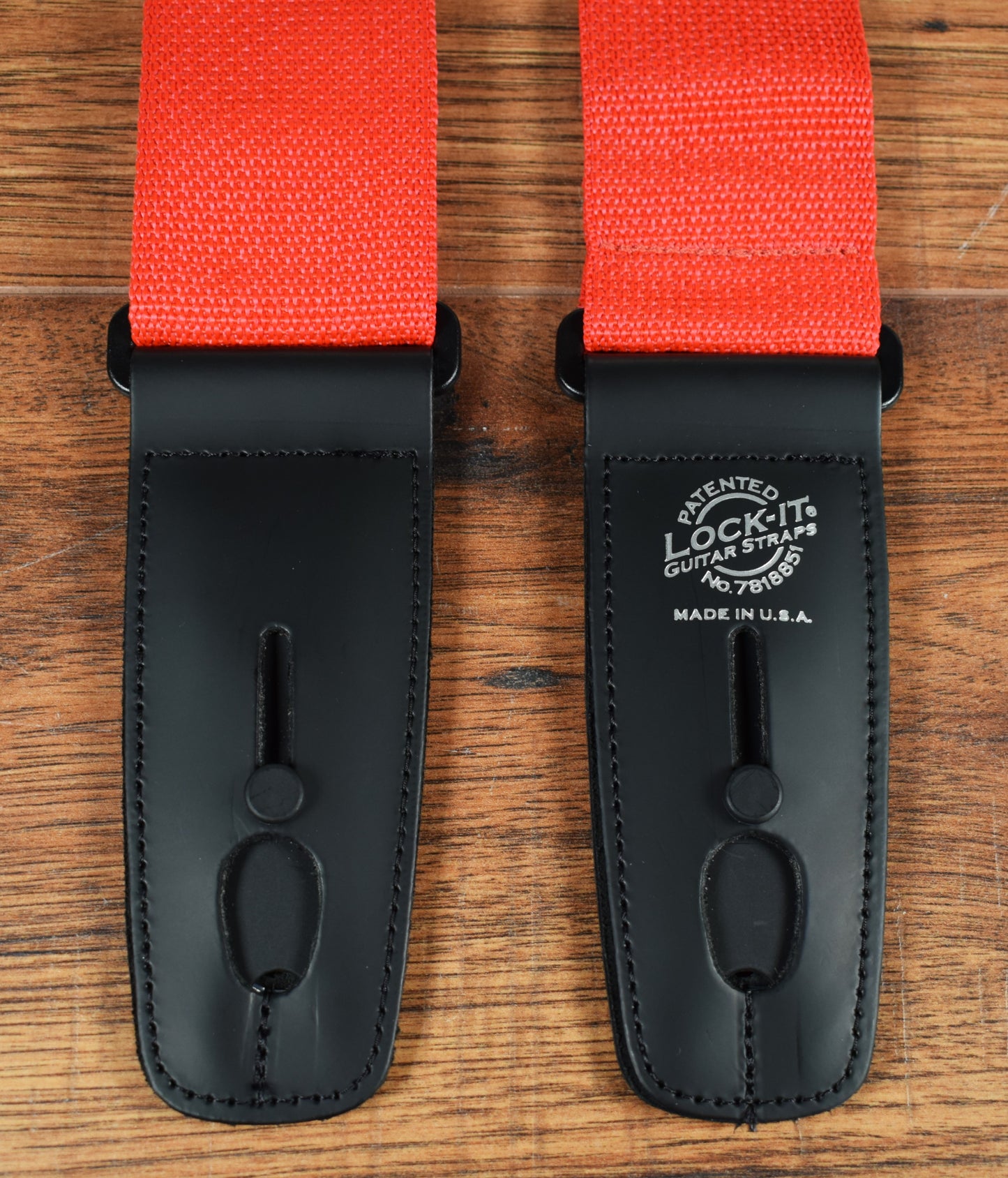 LOCK-IT Straps Polypro Series 2" Red Poly Guitar Bass Strap 002 P2-RED