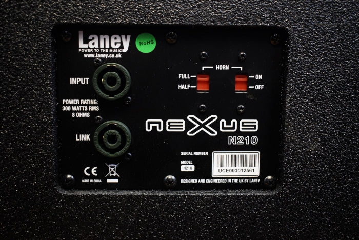 Laney N210 300 Watts 2x10" Bass Guitar Amplifier Speaker Cabinet