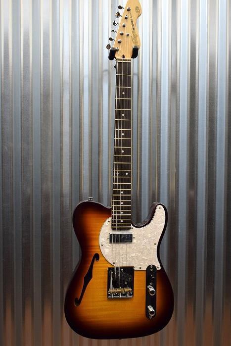 Vintage Custom Spec TL V72FTB Flamed Tobacco Burst Wilkinson Guitar & Case #1343